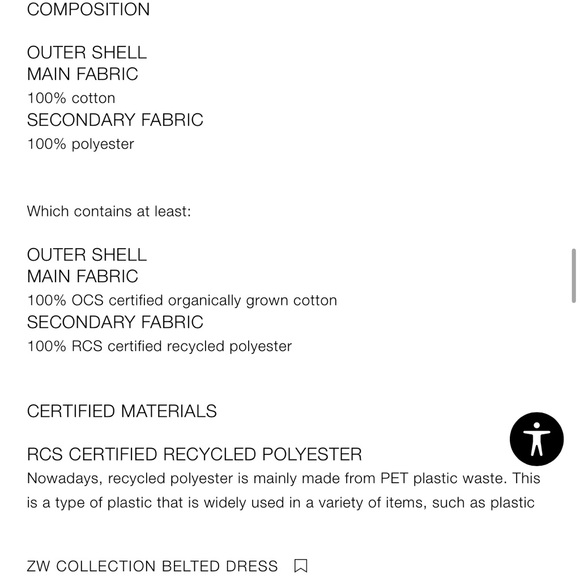 Zara Combination Belted Shirt Dress $149 Size Large NWT Ecru Color - Picture 11 of 11